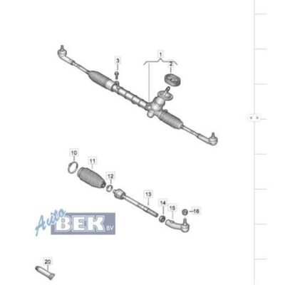 Steering Gear SKODA RAPID (NH3, NK3, NK6), SKODA RAPID Spaceback (NH1)